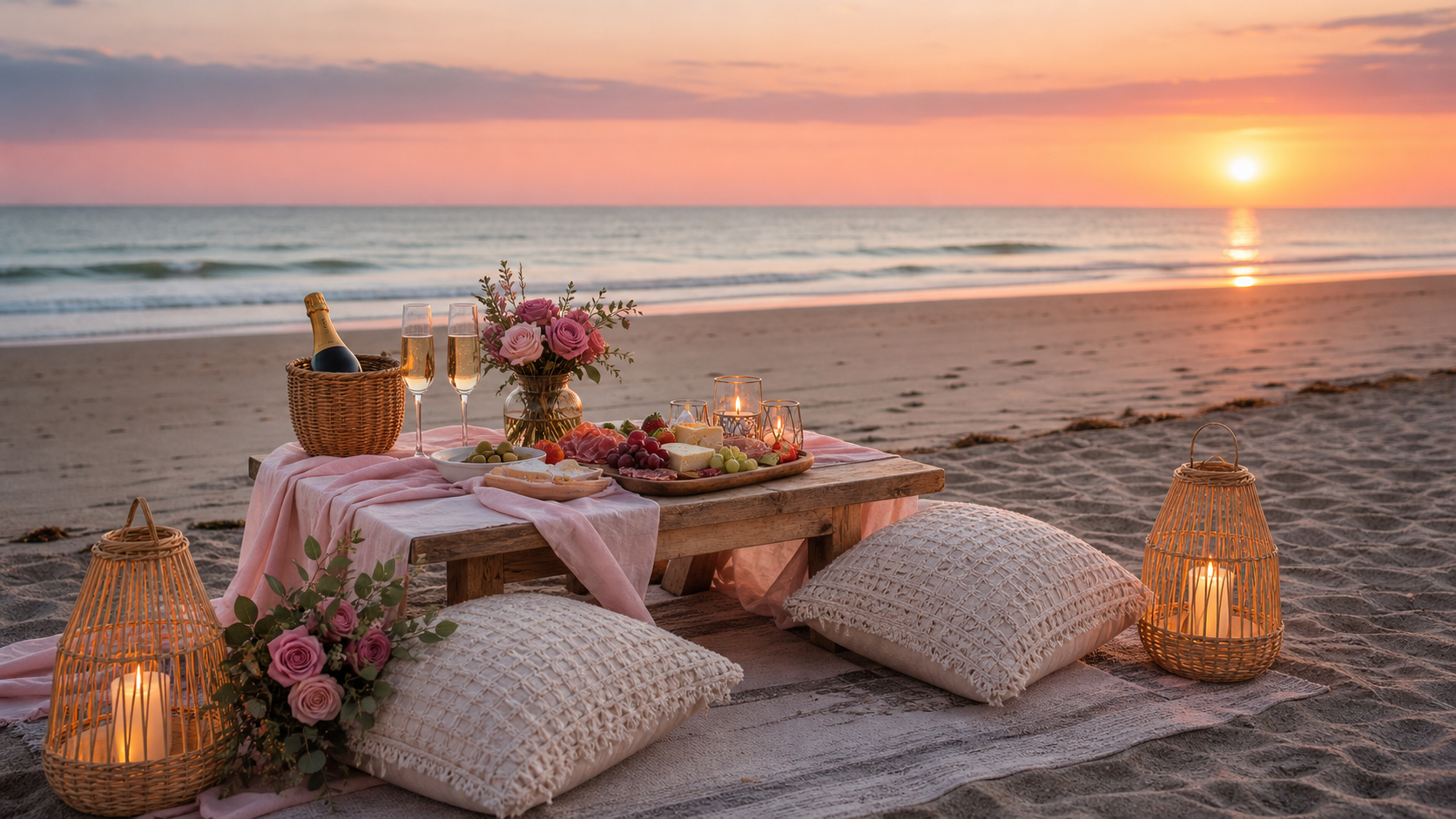 Romantic Beach Picnic image